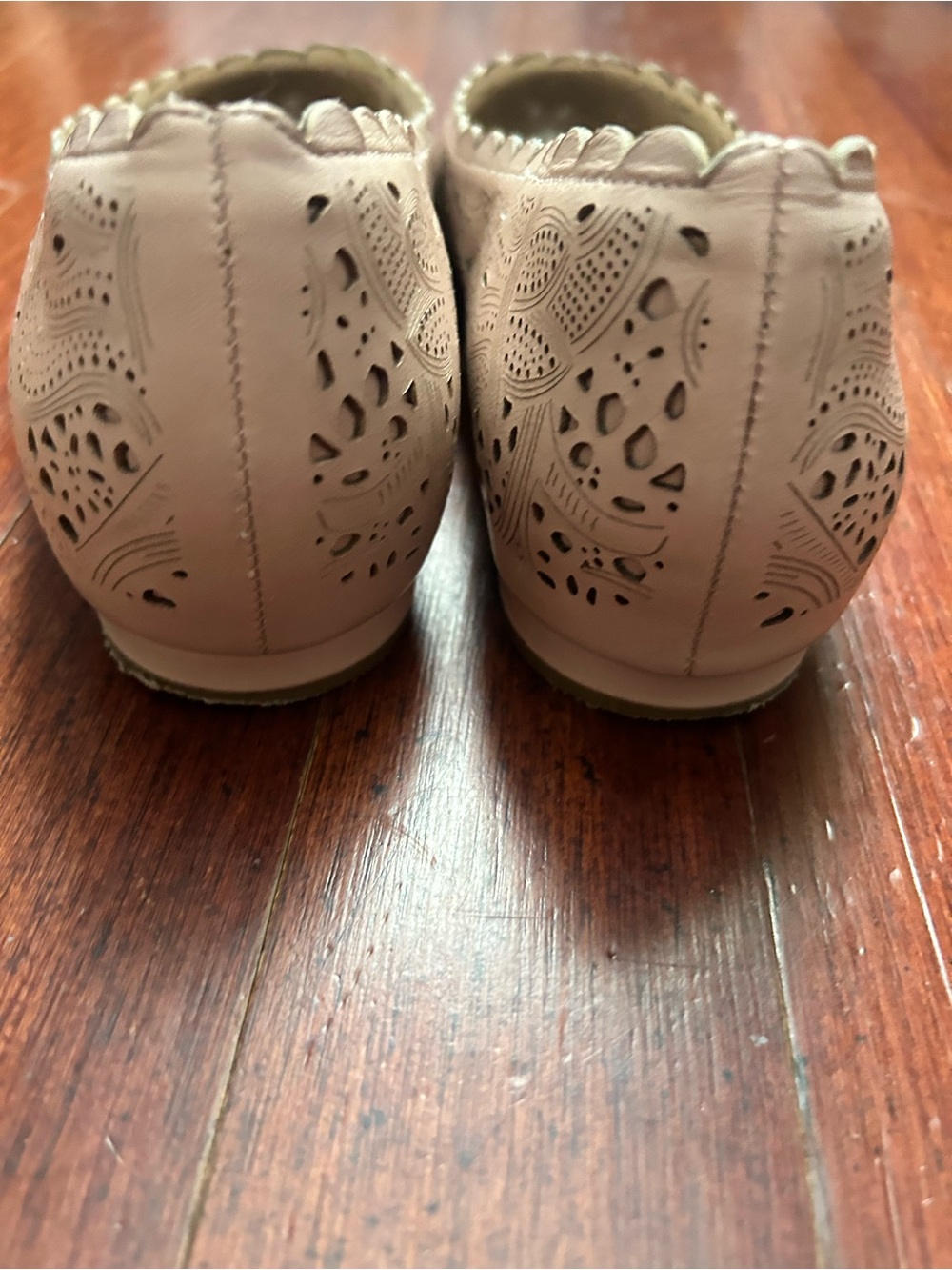 Cole Haan Scalloped Laser-Cut Women's Ballet Flat - Nude - Picture 7 of 10